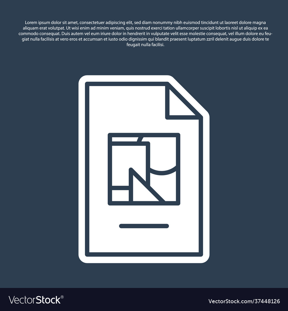 Blue line file document with icon