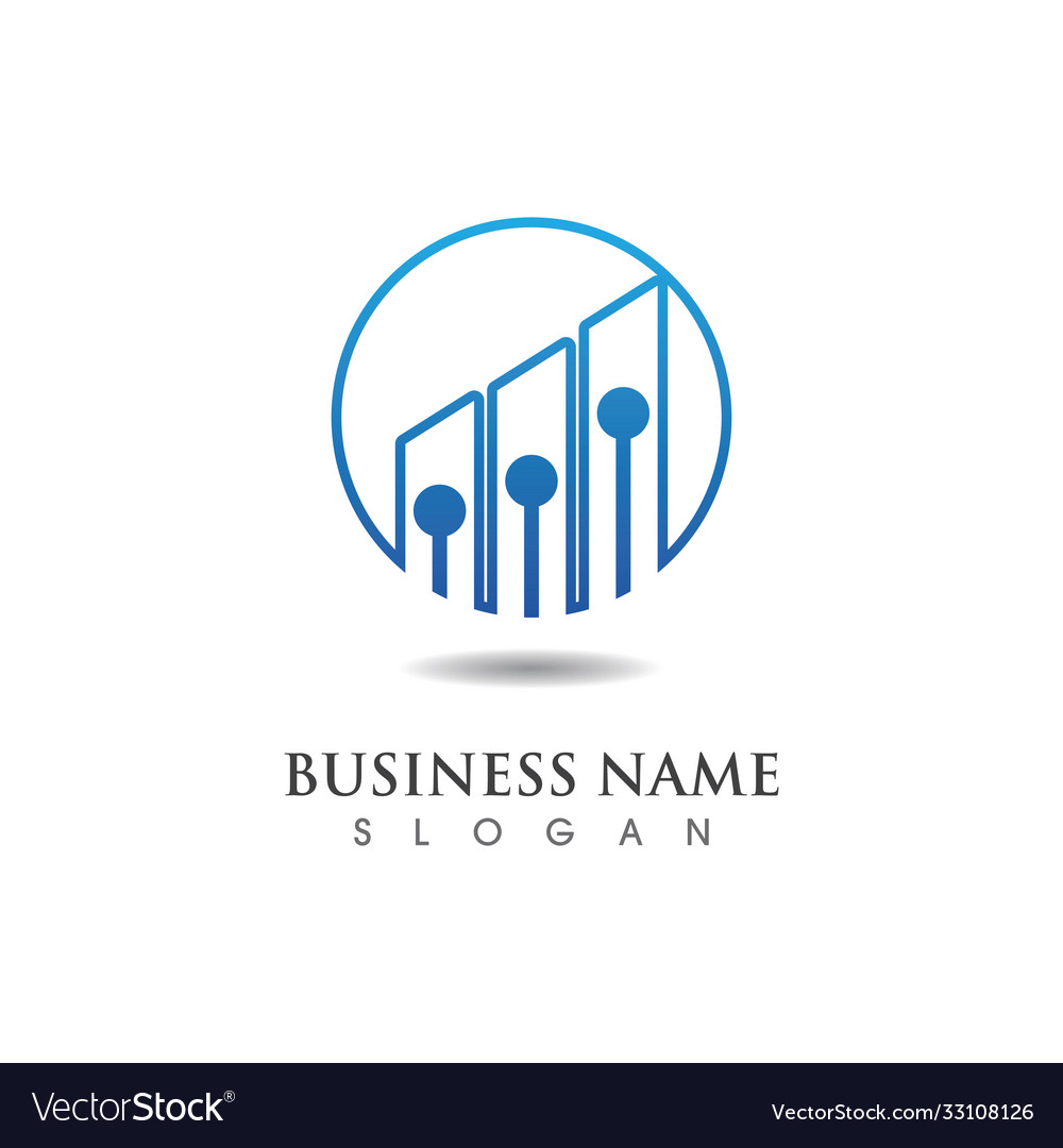 Business finance logo template Royalty Free Vector Image