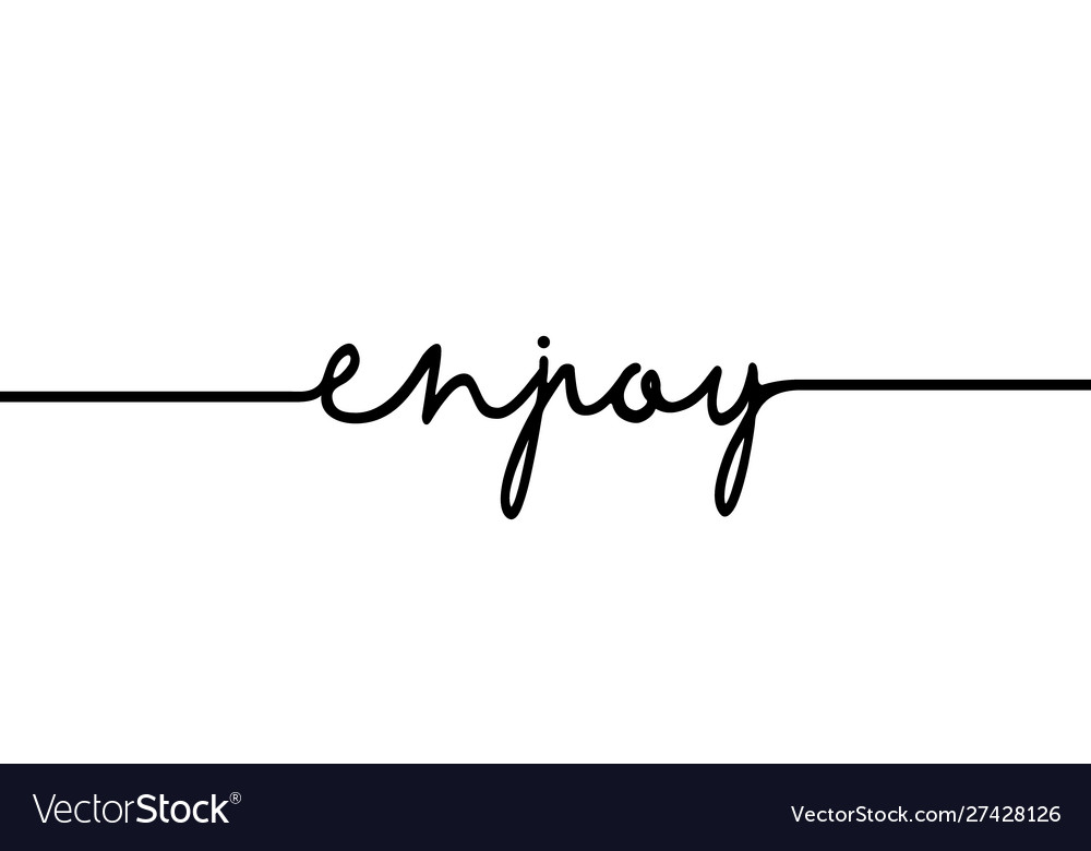 Continuous Black Line Word