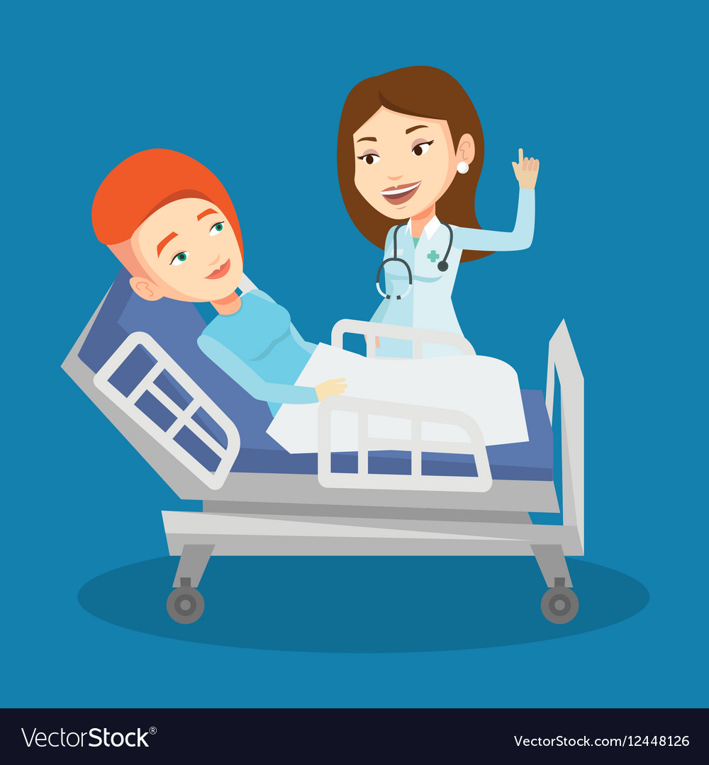 Doctor visiting patient Royalty Free Vector Image