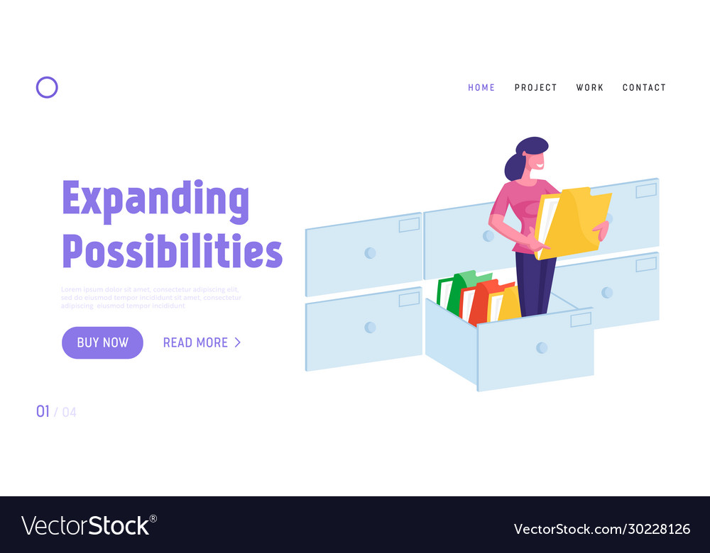 Document management system information database vector image Document management system information database