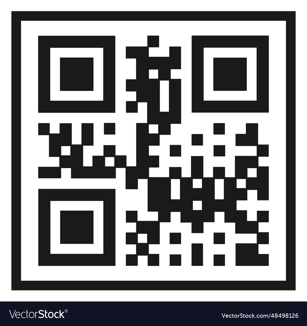 Id element personal qr code mobile scan Vector Image Id element personal qr code mobile scan