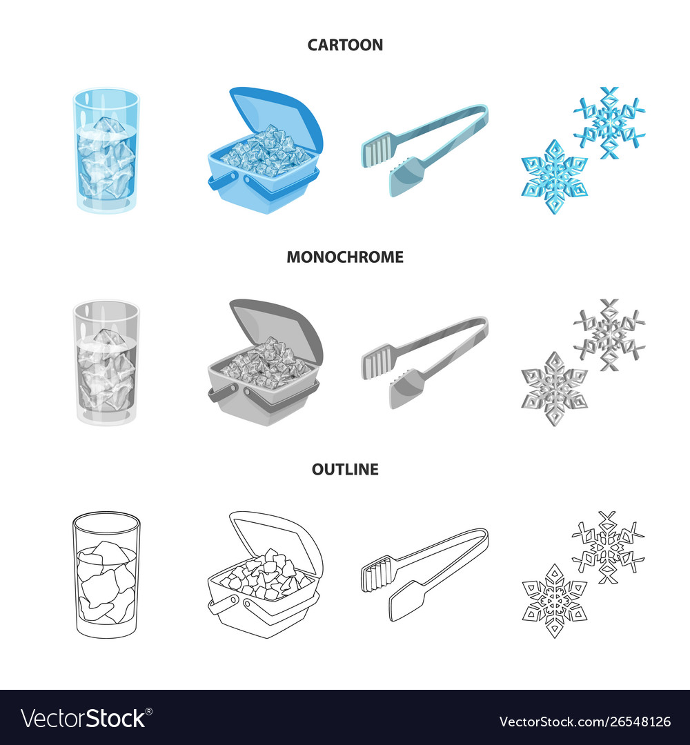 Isolated object texture and frozen symbol vector image Isolated object texture and frozen symbol