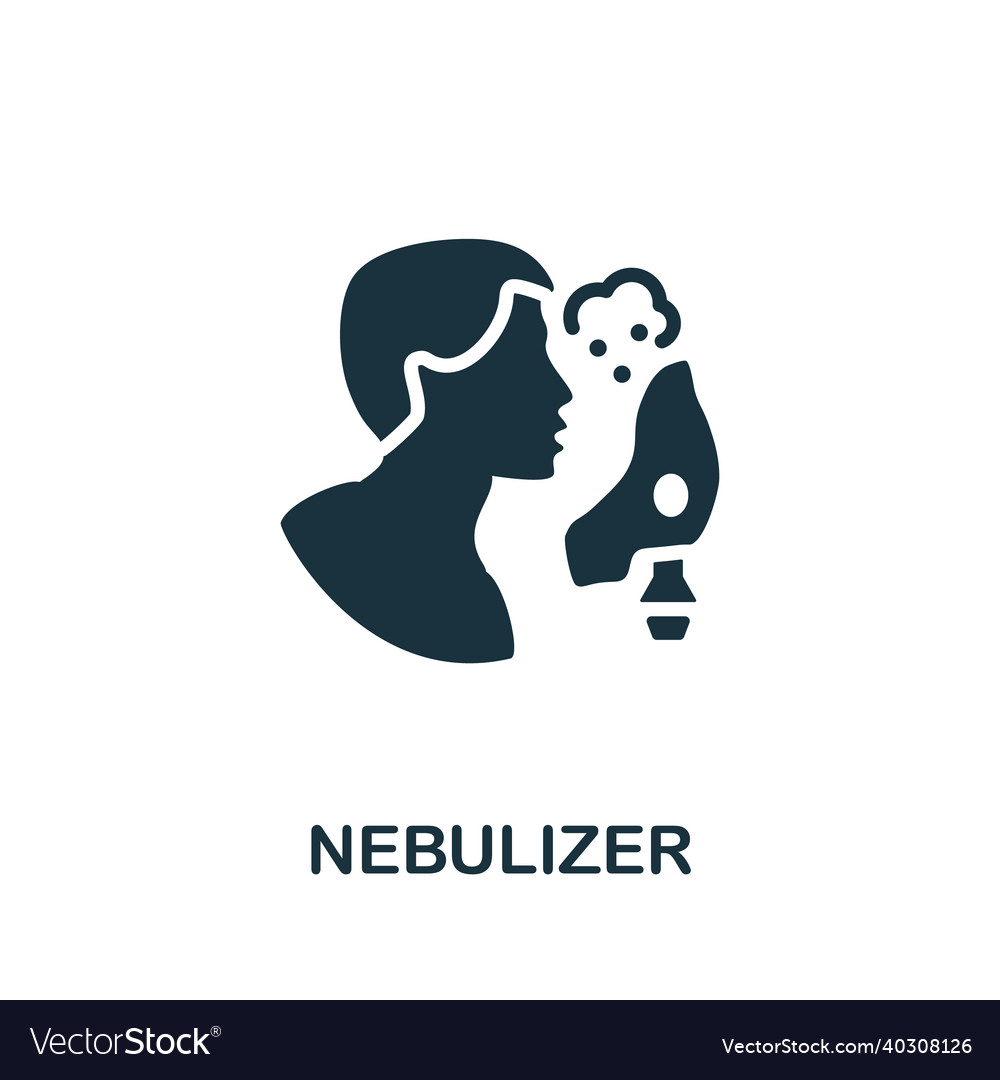 Nebulizer icon monochrome sign from medical