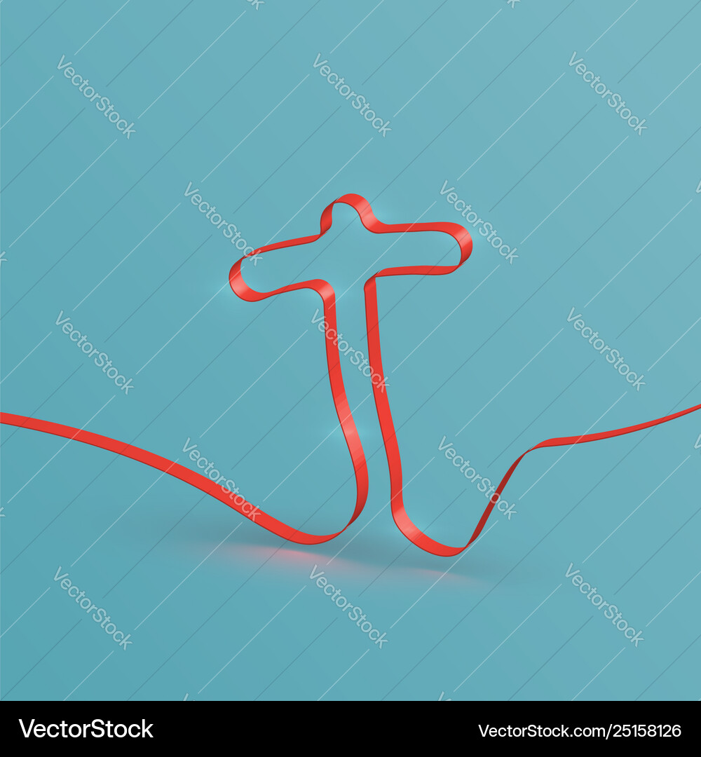 Realistic ribbon font from a typeset Royalty Free Vector