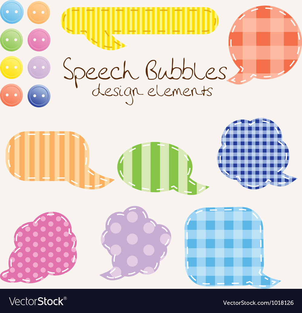 Set of different speech bubbles design elements