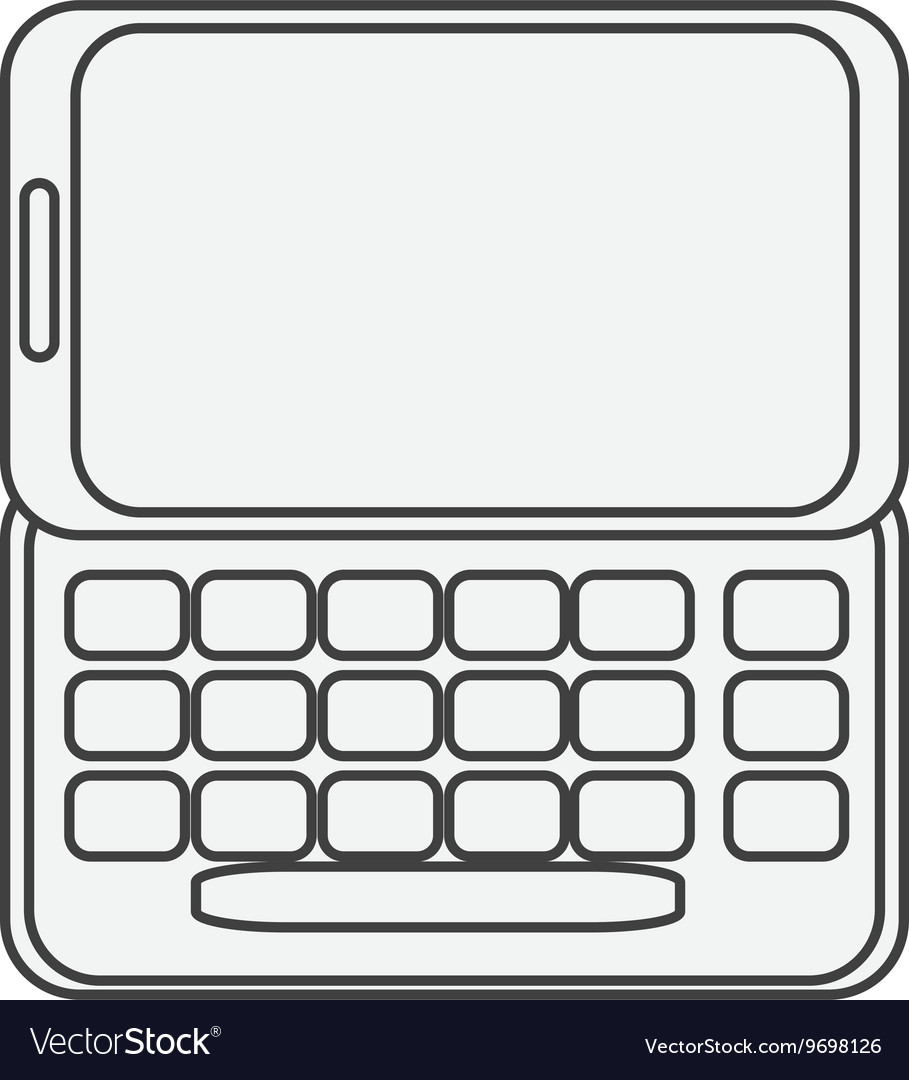 Slide cellphone with buttons icon