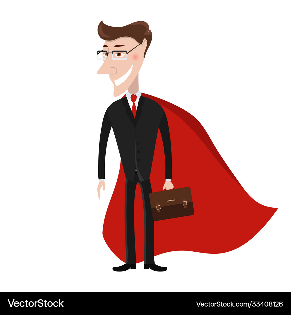 Superman Super Hero Businessman Royalty Free Vector Image
