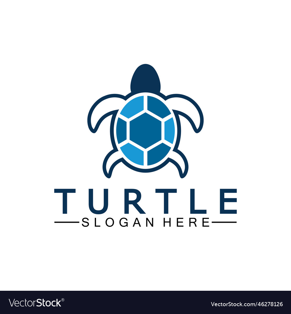 Turtle icon sea logo for buttons websites Vector Image