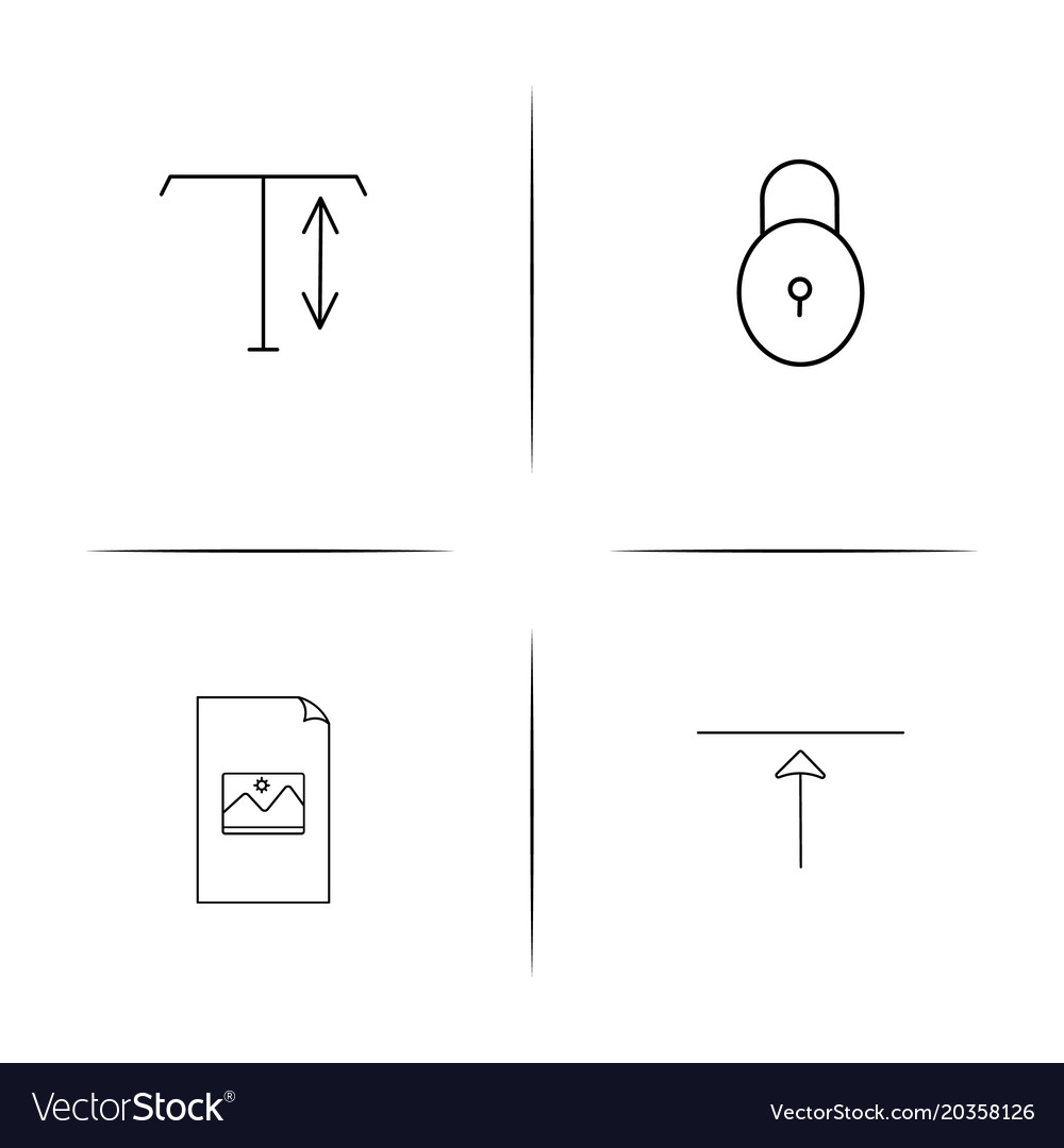 Web and text simple linear icon setsimple outline