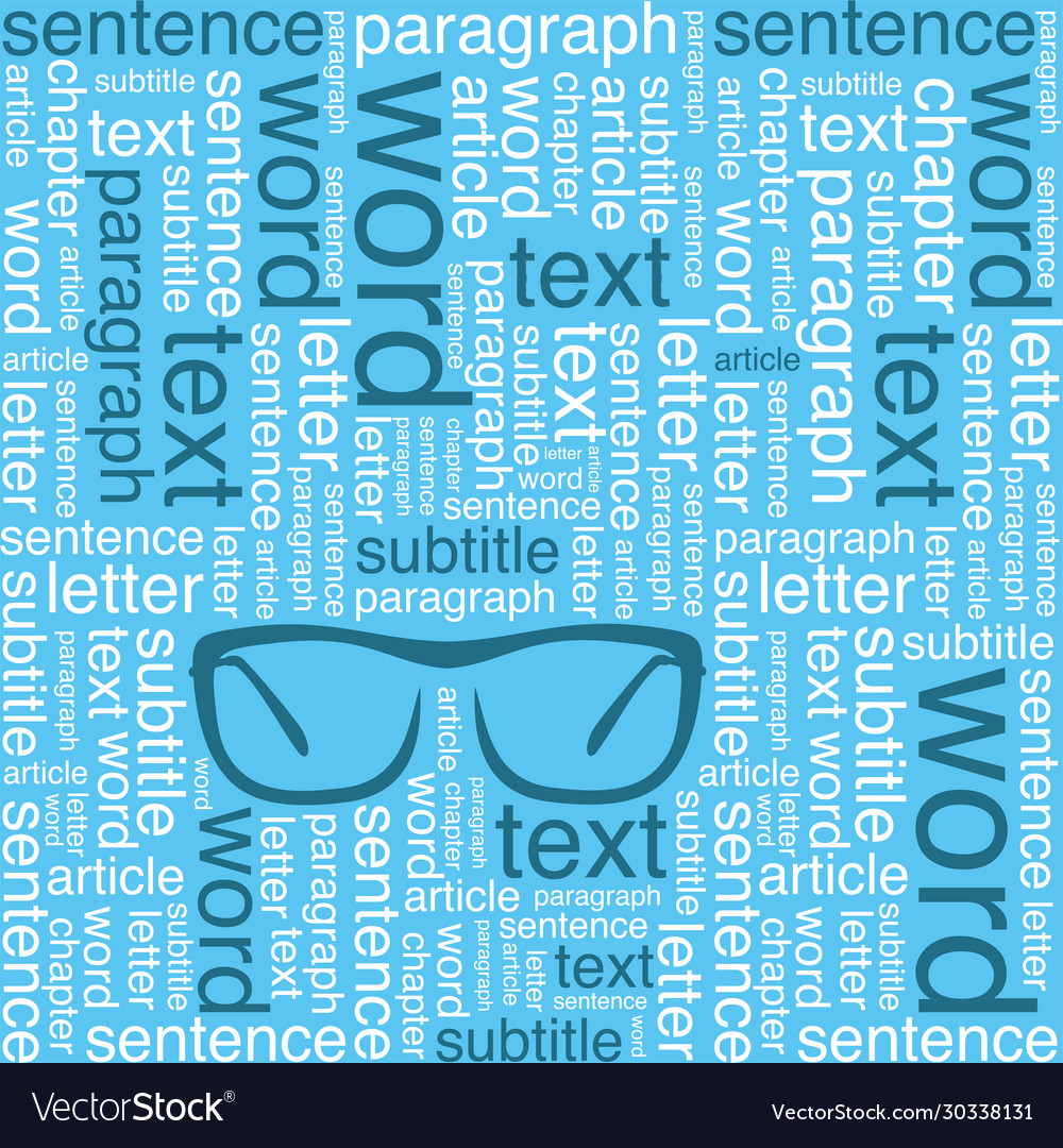 A pattern words different sizes