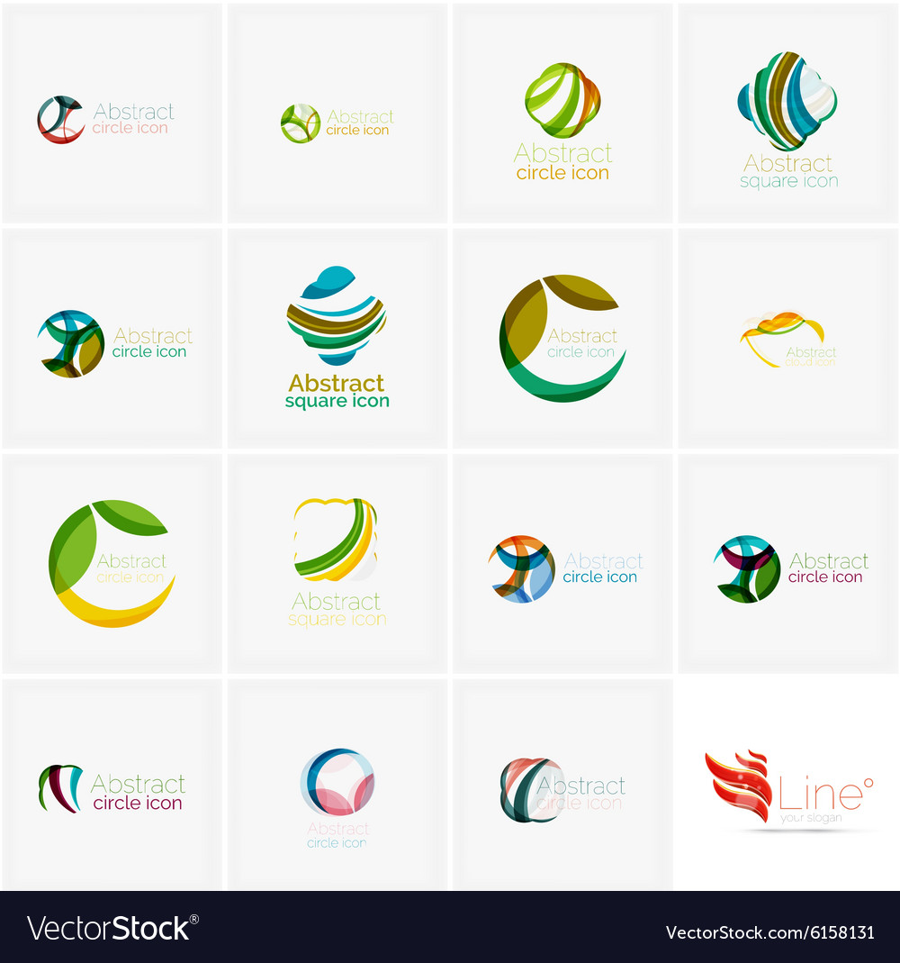 Abstract Swirls & Waves - Circular Elements