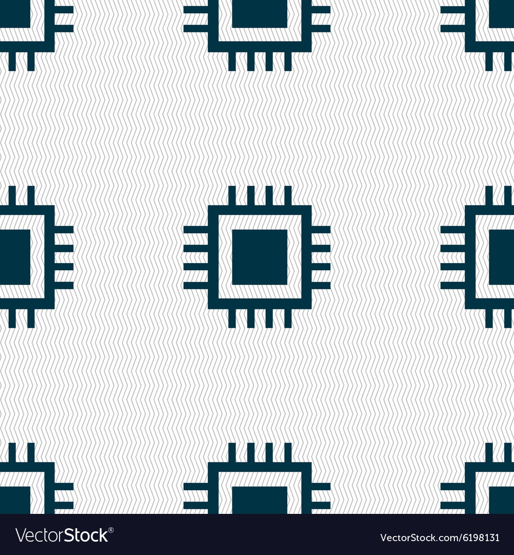Central processing unit icon technology scheme