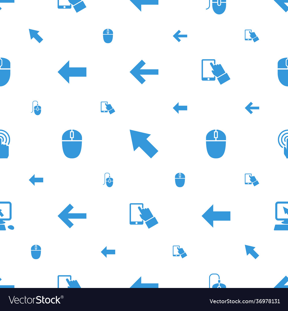 Click icons pattern seamless white background