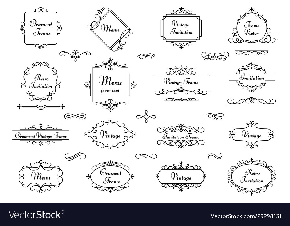 Decoration ornament frame calligraphy swirl vector image Decoration ornament frame calligraphy swirl