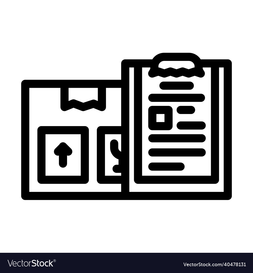 Documents of import and export line icon