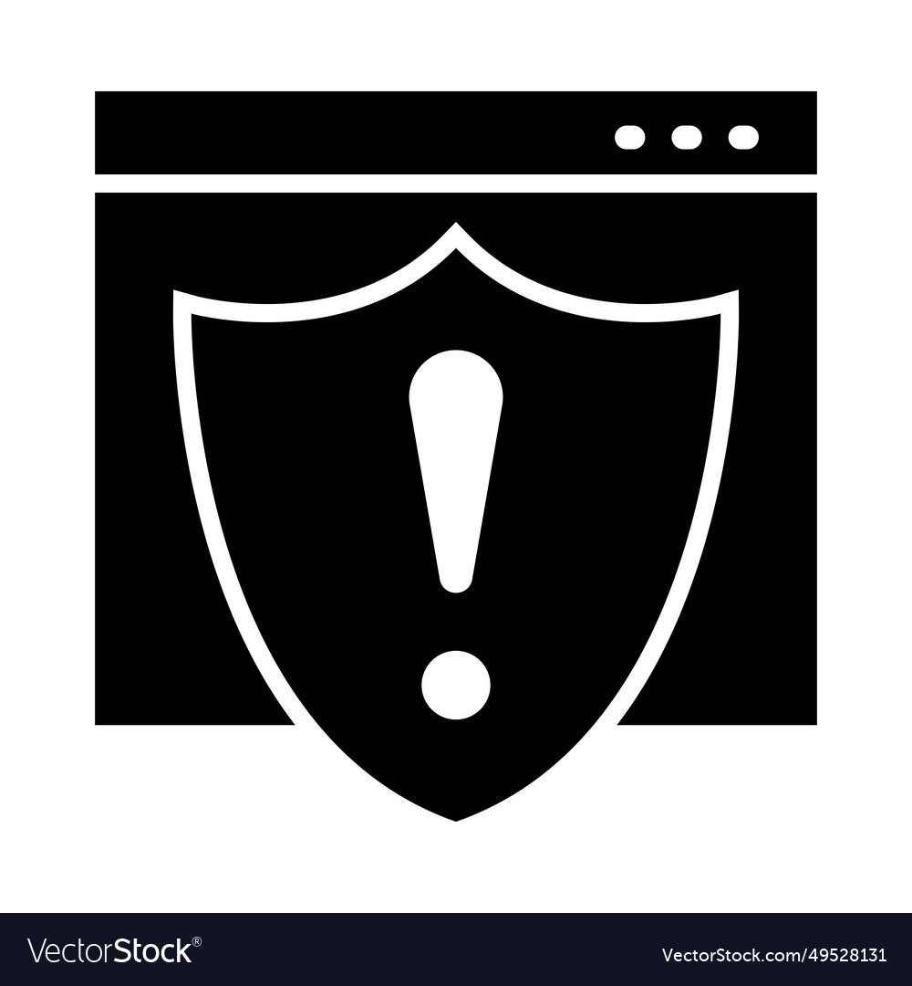 Error glyph icon for personal and commercial use Vector Image