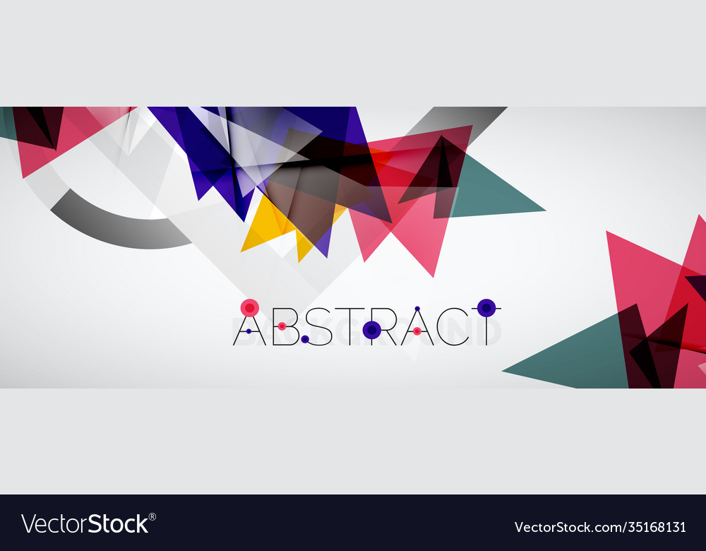 Geometric abstract background color triangle vector image Geometric abstract background color triangle