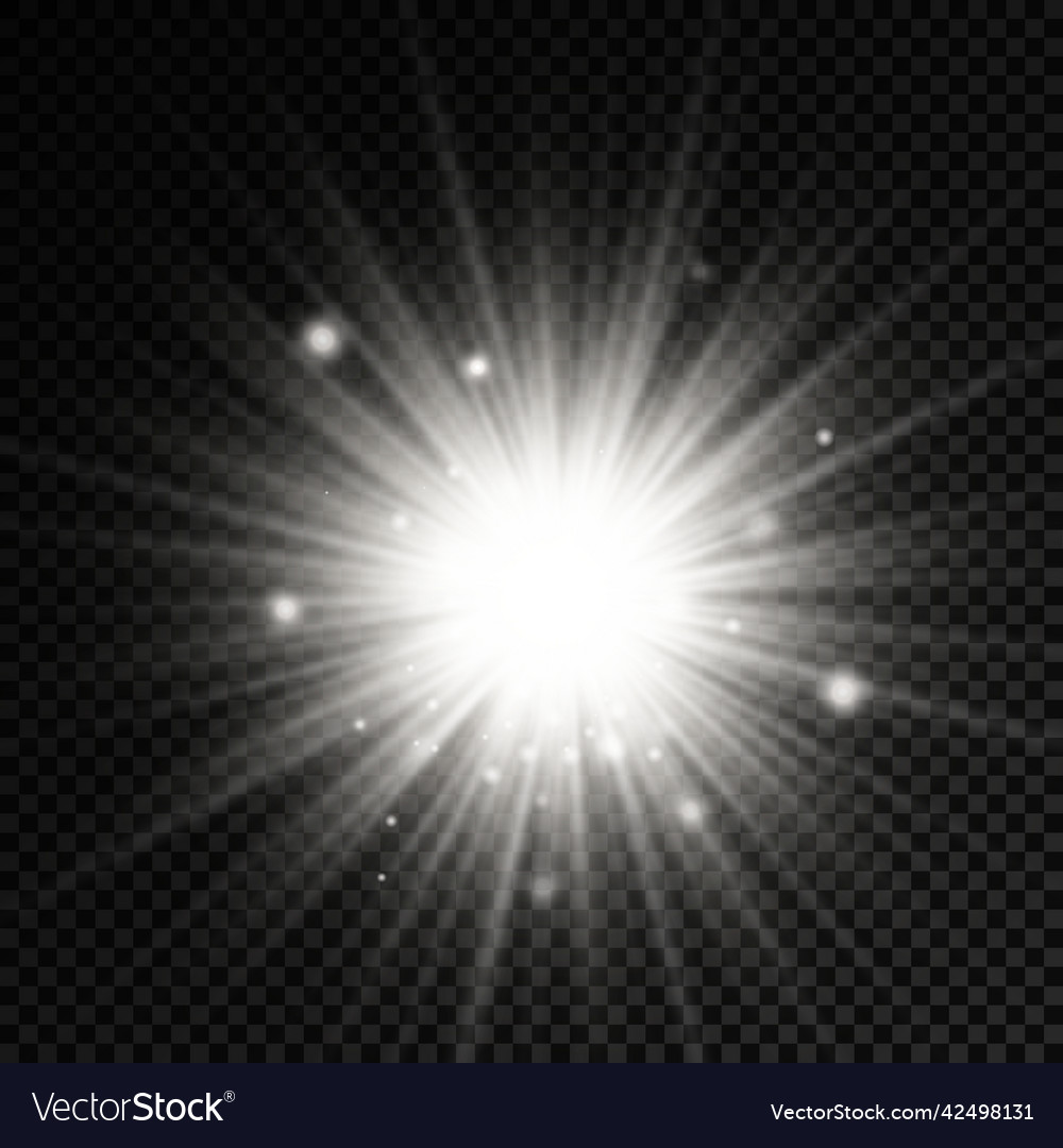 Glow heller Lichtstern weiße Sonnenstrahlen Sonnenschein