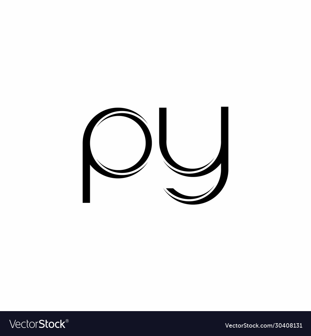 Py logo monogram with slice rounded modern design Vector Image Py logo monogram with slice rounded modern design