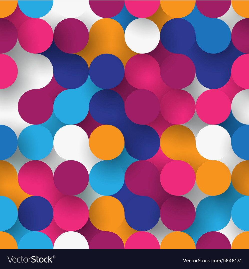 Seamless flat circles Royalty Free Vector Image