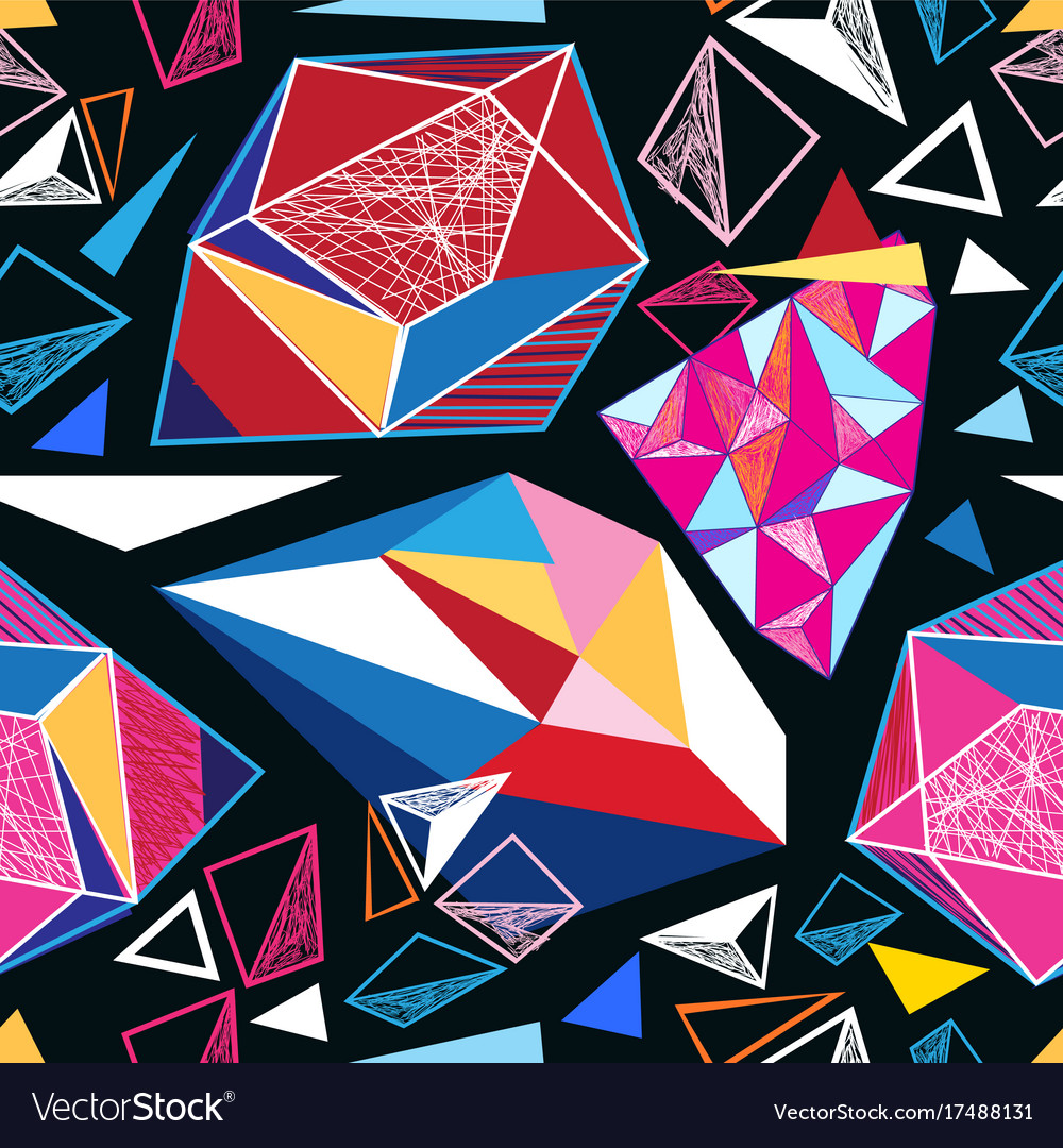 Seamless geometric pattern of triangles