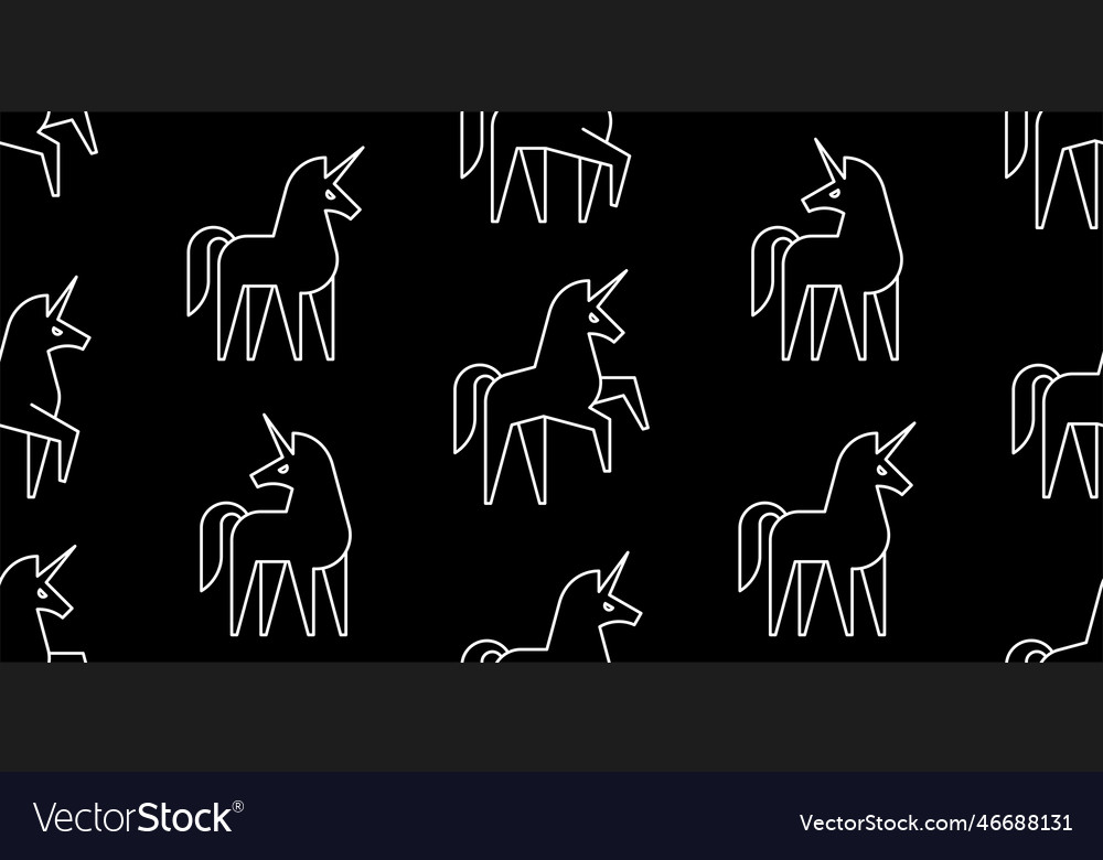 Seamless pattern with unicorns