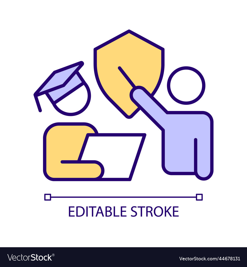 Security education program rgb color icon Vector Image