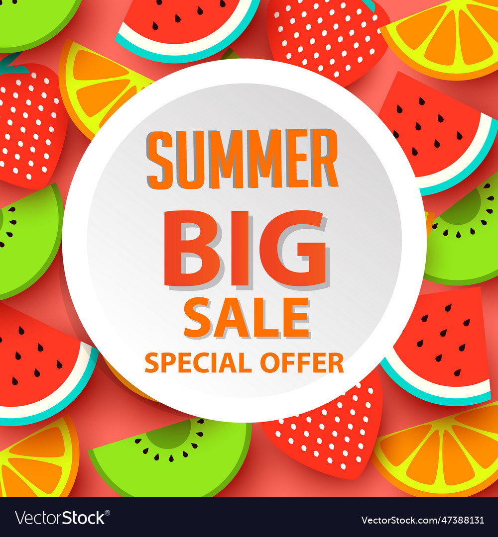 Summer super sales and special offers discount