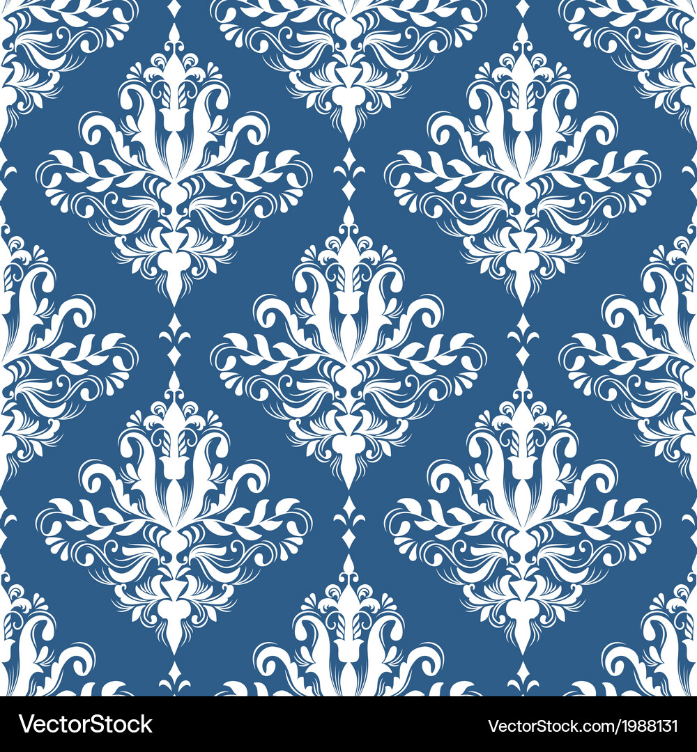 Vintage damask seamless pattern Royalty Free Vector Image