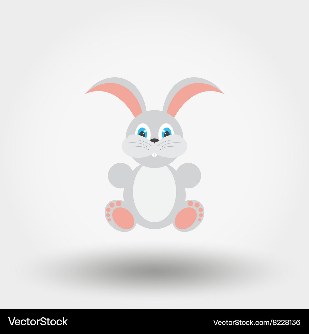 Bunny flat icon Royalty Free Vector Image - VectorStock