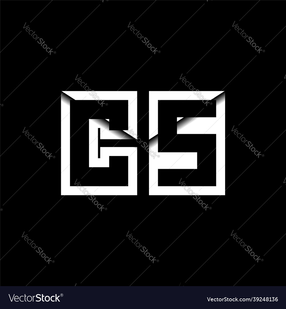 Cs monogram envelope shape style
