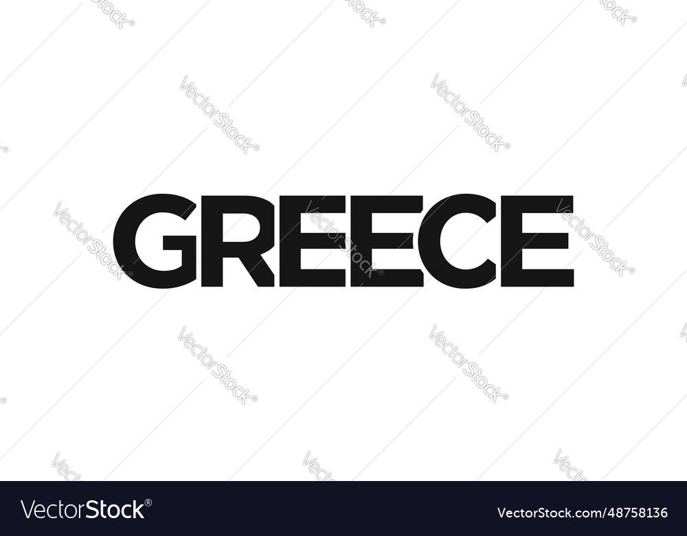 Greece emblem the design features a geometric Vector Image