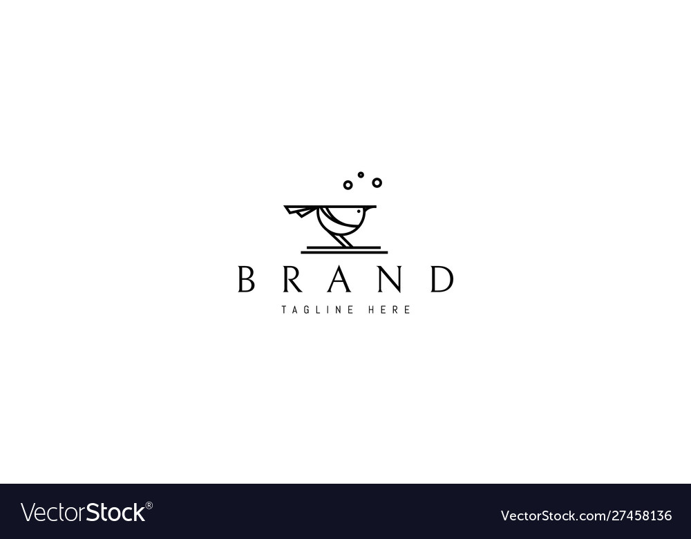 Logo on which an abstract image a bird Royalty Free Vector