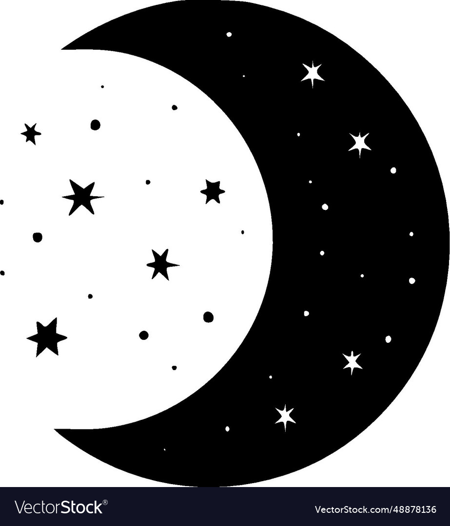 Moon - minimalist and simple silhouette Royalty Free Vector