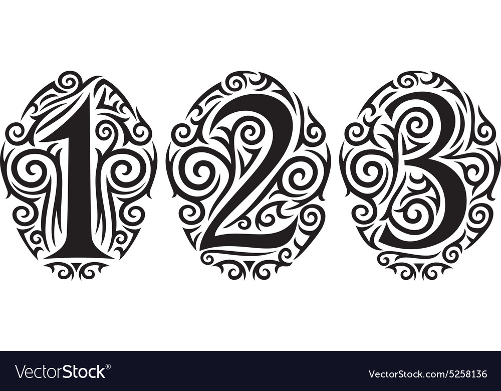 Numbers Font Tattoo Design Tribal Number Fonts Transparent, 44% OFF