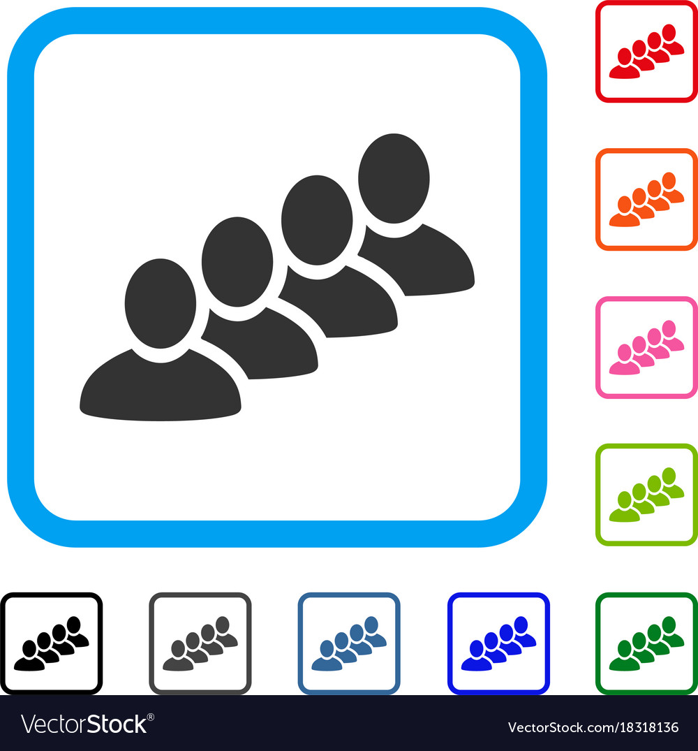 User queue framed icon