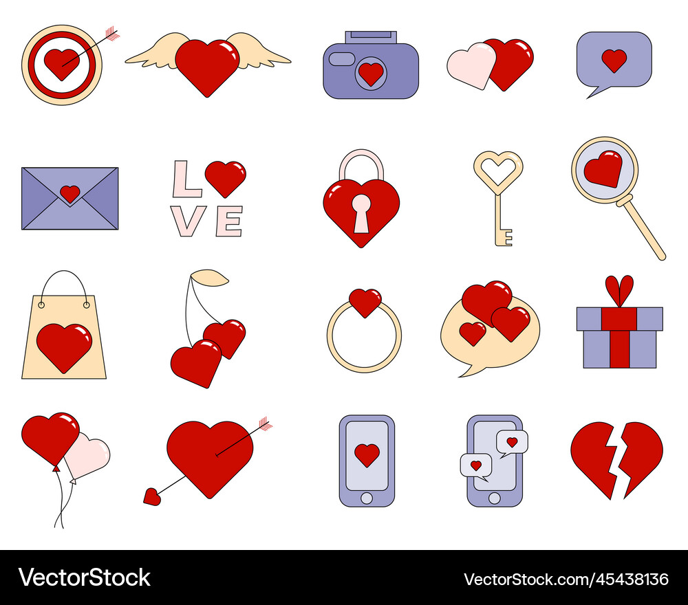 Valentines day icon Royalty Free Vector Image - VectorStock