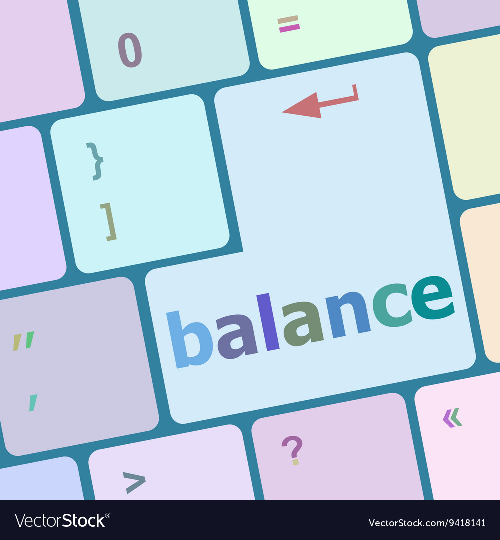 Balance computer keyboard key button raster