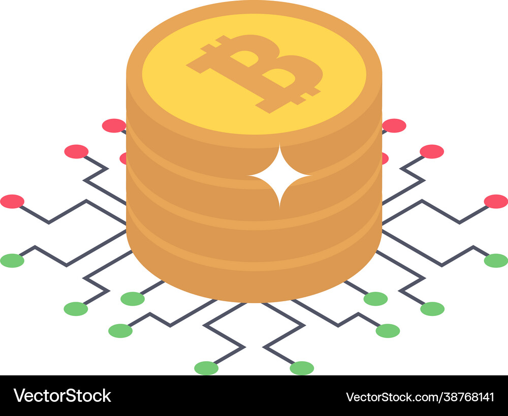 Bitcoin network Royalty Free Vector Image - VectorStock