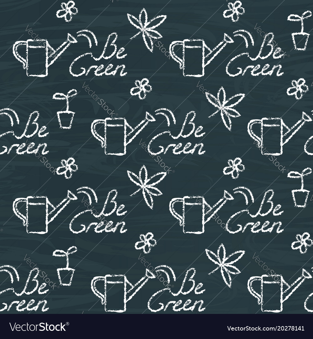 Chalkboard Pattern with Green Text