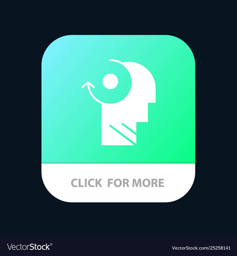 Clear mind your head mobile app button android vector image Clear mind your head mobile app button android