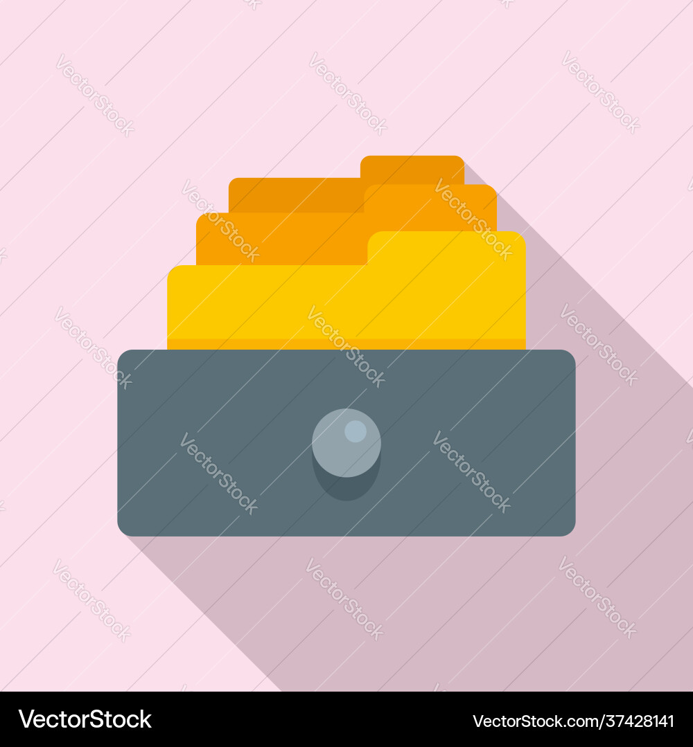 Copy storage documents icon flat style Royalty Free Vector
