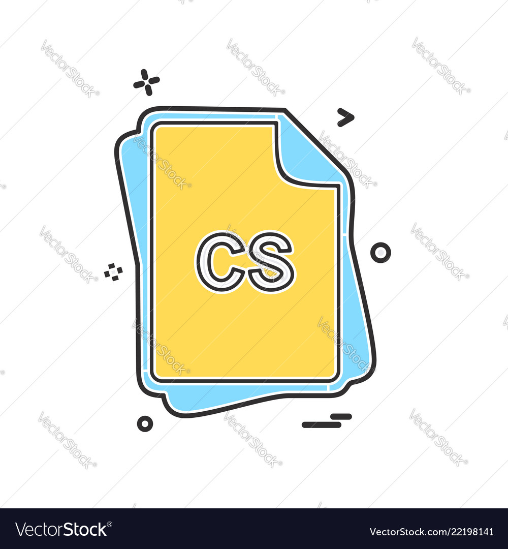 Cs file type icon design Vector Image Cs file type icon design