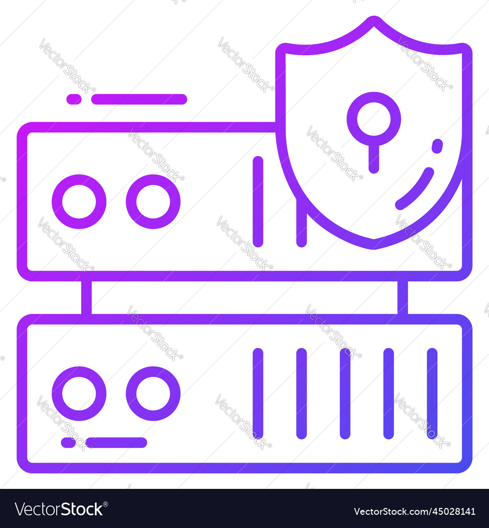 Data security icon for graphic and web design
