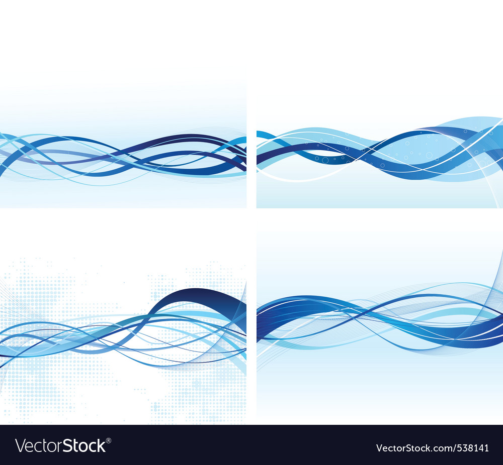 Dynamic Blue Curves Background Set