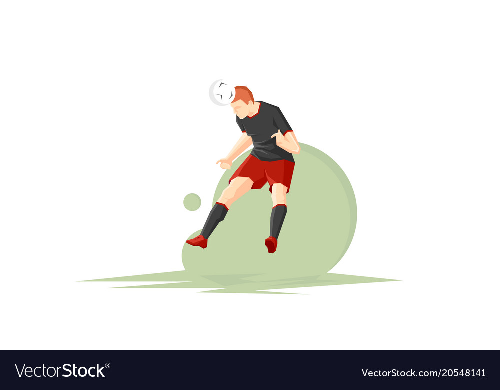 Dynamische Fußballspieler Kicking
