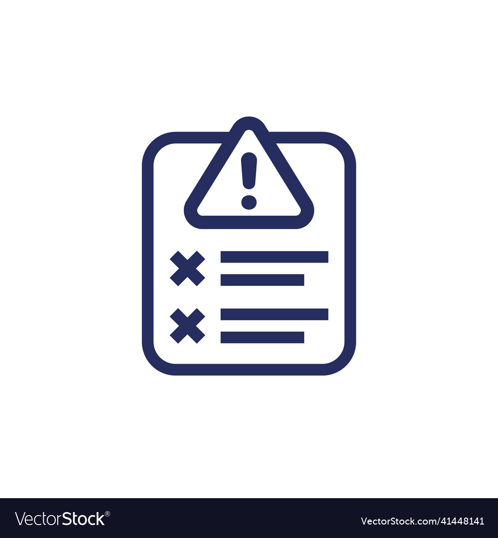 Error report failed test icon