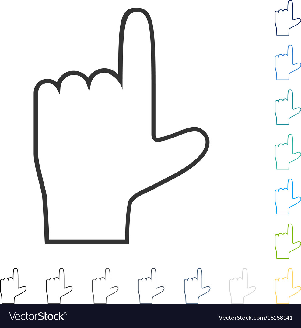 Hand pointer up icon