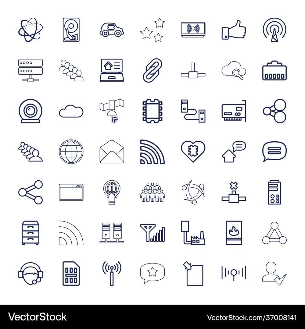Network icons Royalty Free Vector Image - VectorStock